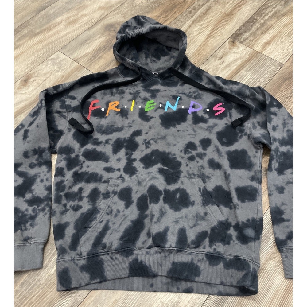 Friends Hoodie Sweatshirt Women Medium Multicolor Graphic Pocket Fleece Lined TV